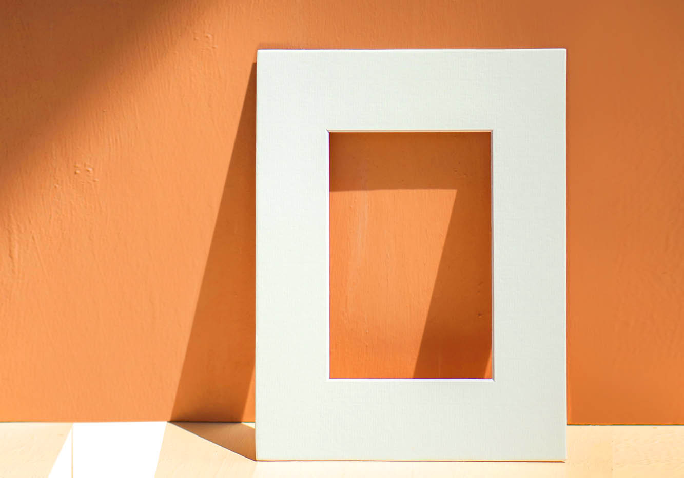 Picture frame leaning against wall