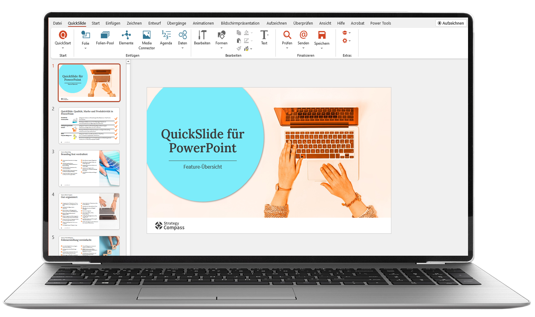QuickSlide für PowerPoint UI